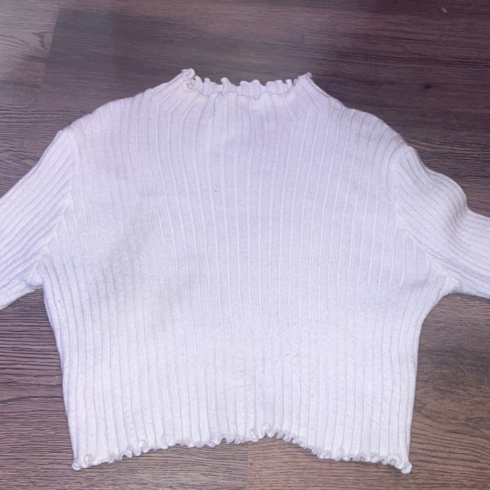 white sweater